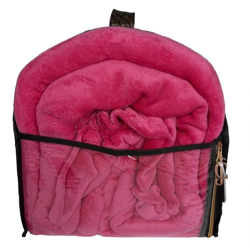 Juicy Couture‎ King Ultra Plush Sheet Set Hot Pink Magenta Super Soft Cozy
